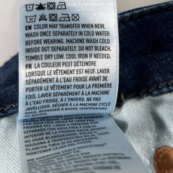 American Eagle Original Straight Size 32x 28 Men Straight Leg Jeans Casual Blue - Picture 4 of 4
